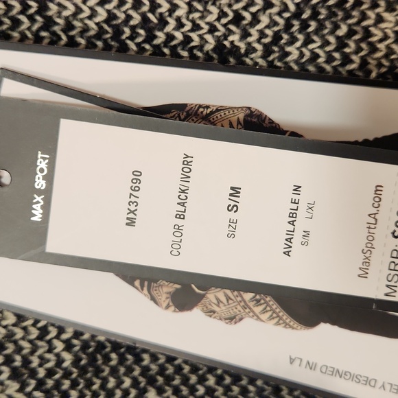 022.NWT $268 MAXSTUDIO BOHEMIAN OPEN CARDIGAN IN BLACK & IVORY - Picture 6 of 7